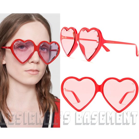 gucci red lens sunglasses